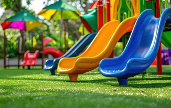 Instalación césped artificial segunda mano en parques y piscinas